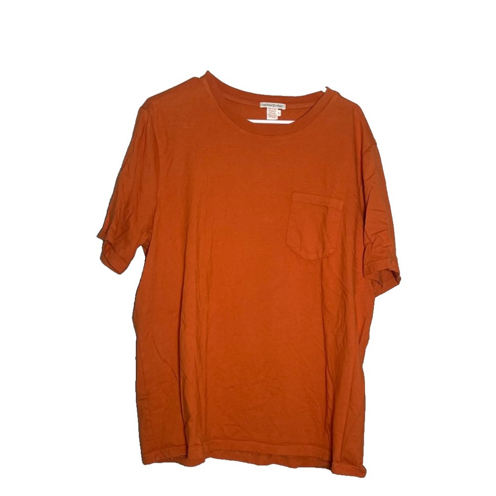 Carbon 2 Cobalt Shirt Men's Large Dark‎ Orange Short Sleeve Crew Neck Pocket